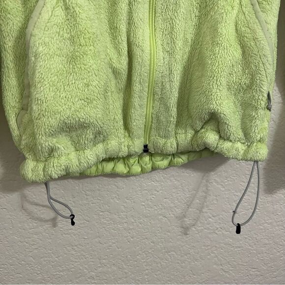 The North Face Oso Fleece Zip Up Hoodie Neon Yellow Gorpcore Style ARHB Size S - Picture 8 of 15